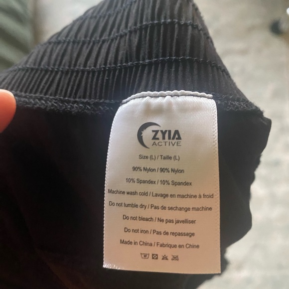 Zyia Large Black Work Flow Pants Wide Leg Gaucho 🖤 - Picture 10 of 12